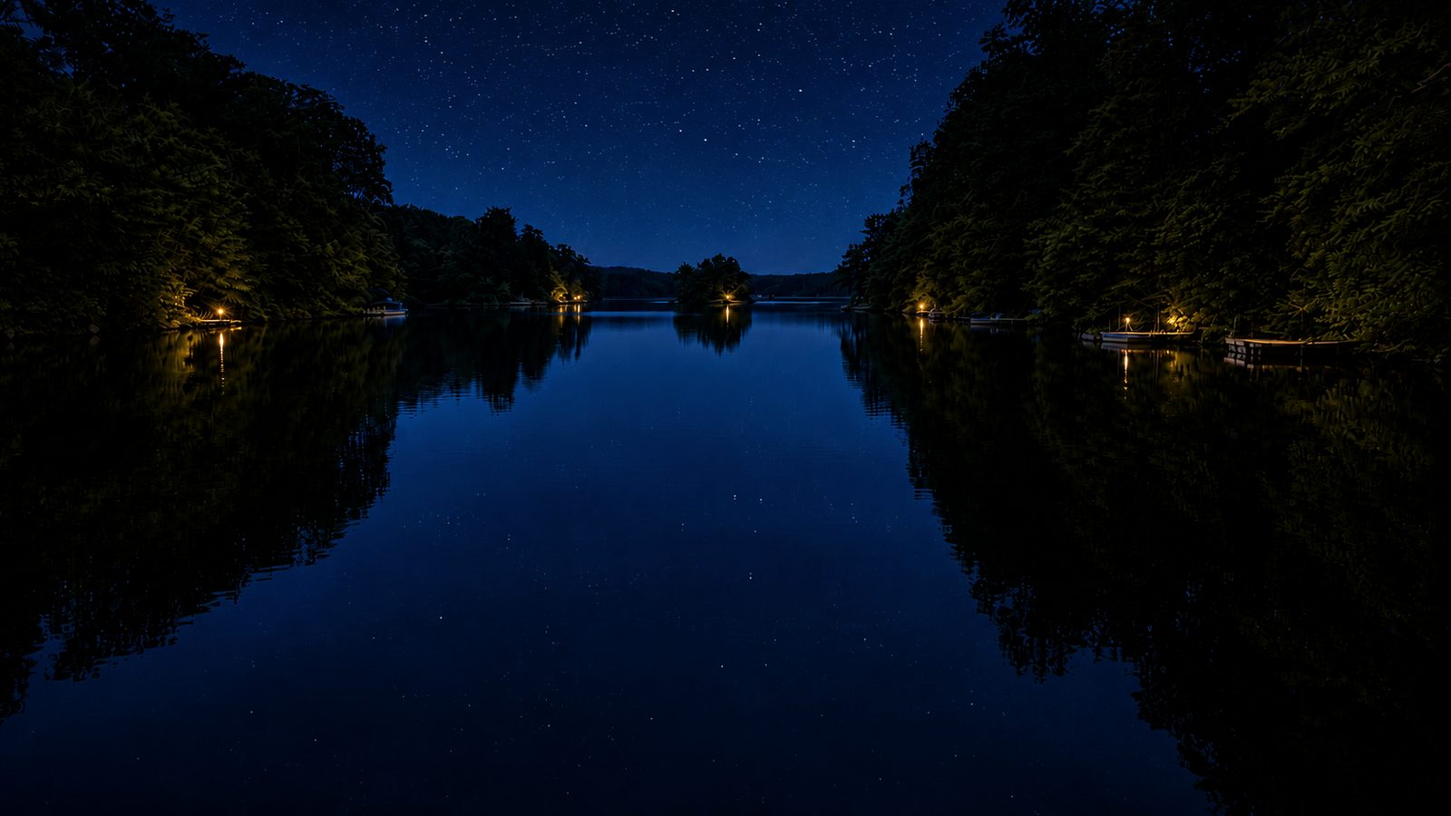 Highland Lakes at night